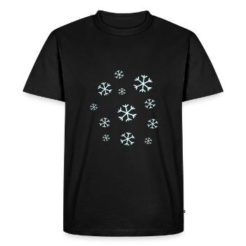 flocon de neige flocons de neige Noël - T-shirt Premium bio Homme - noir - Devant - Nico (187cm)