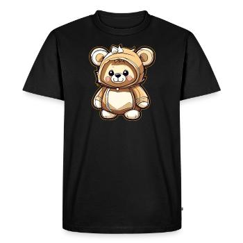 Cute Teddy Bear - Men's Premium Organic T-Shirt - black - Front - Nico (187cm)