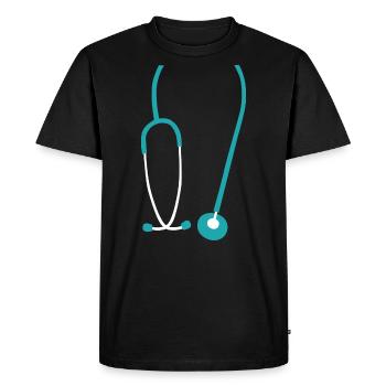 stethoscope systemically important corona hero doctor corona - Men's Premium Organic T-Shirt - black - Front - Nico (187cm)