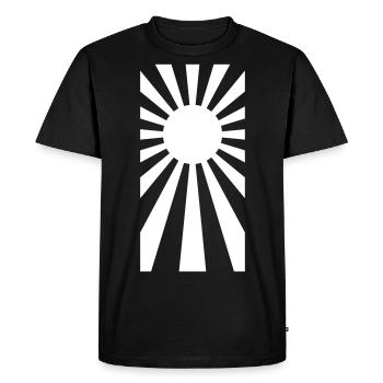 Hinomaru - Men's Premium Organic T-Shirt - black - Front - Nico (187cm)