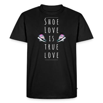 Shoe love is true love Statement Sneaker - T-shirt Premium bio Homme - noir - Devant - Nico (187cm)