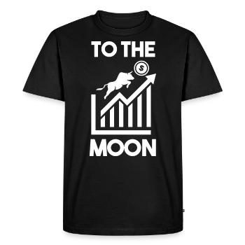 Investissement To The Moon Actions Bourse Investir Bull - T-shirt Premium bio Homme - noir - Devant - Nico (187cm)
