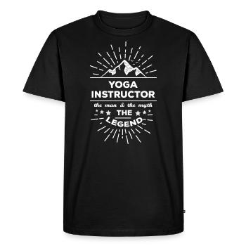 yoga instructor - Men's Premium Organic T-Shirt - black - Front - Nico (187cm)