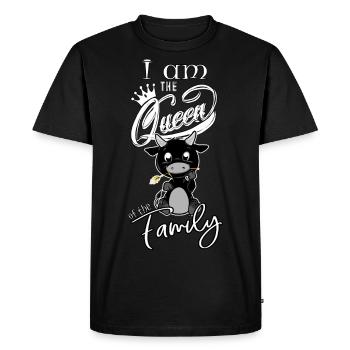 Vache d'herens, eringer, I am the queen... - T-shirt Premium bio Homme - noir - Devant - Nico (187cm)