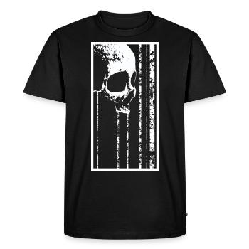 Skull - the art of decay - Men's Premium Organic T-Shirt - black - Front - Nico (187cm)