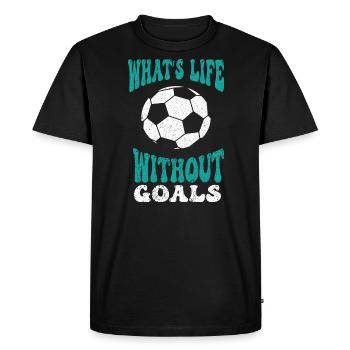 Football Footballers Football players Men's football - Men's Premium Organic T-Shirt - black - Front - Nico (187cm)