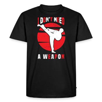 Arts martiaux Autodéfense Arts martiaux - T-shirt Premium bio Homme - noir - Devant - Nico (187cm)