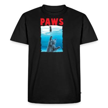 Cat Paws Cats Cadeau Chat Maman Chat Papa Film - T-shirt Premium bio Homme - noir - Devant - Nico (187cm)