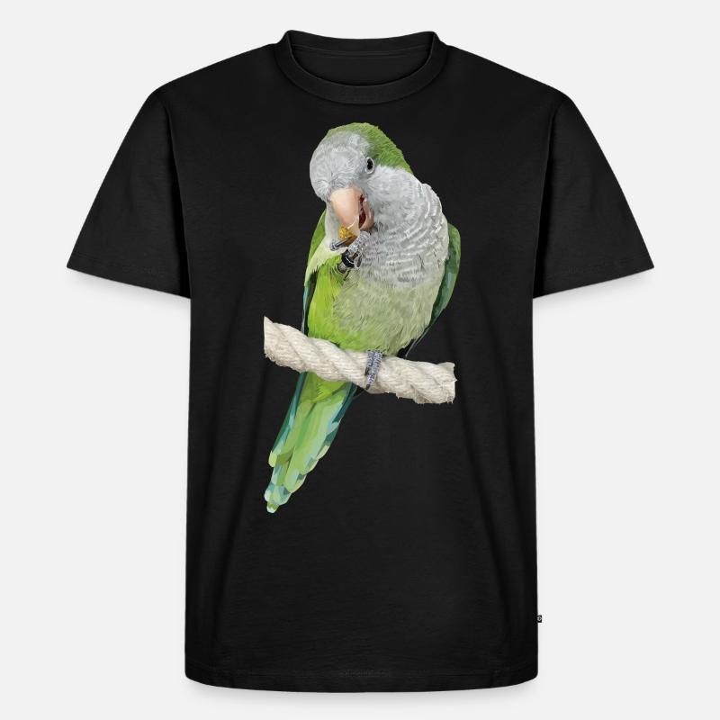 Argentinischer Sittich - Männer Premium Bio T-Shirt - Schwarz