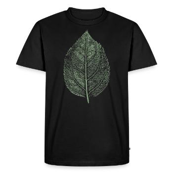 Pommier en feuilles / pommier - T-shirt Premium bio Homme - noir - Devant - Nico (187cm)