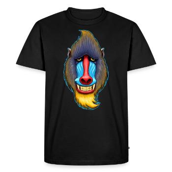 Mandrill Design - T-shirt Premium bio Homme - noir - Devant - Nico (187cm)