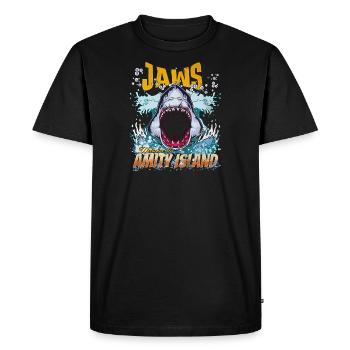 Welcome to Amity island - Men's Premium Organic T-Shirt - black - Front - Nico (187cm)