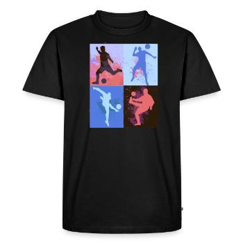 Soccer ,Soccer , Soccer,graffiti - T-shirt Premium bio Homme - noir - Devant - Nico (187cm)