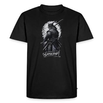 Samouraï noir - T-shirt Premium bio Homme - noir - Devant - Nico (187cm)