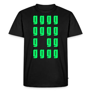 G Pattern - Men's Premium Organic T-Shirt - black - Front - Nico (187cm)
