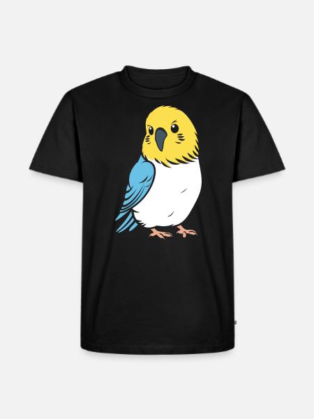 Cute little parakeet - Men's Premium Organic T-Shirt - black