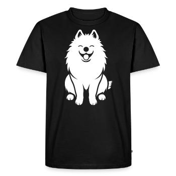 Chien Samoyède - T-shirt Premium bio Homme - noir - Devant - Nico (187cm)
