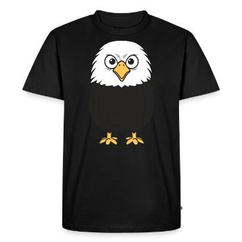 Eagle Bird - Men's Premium Organic T-Shirt - black - Front - Nico (187cm)