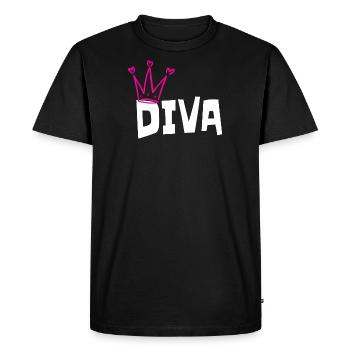 Diva - T-shirt Premium bio Homme - noir - Devant - Nico (187cm)