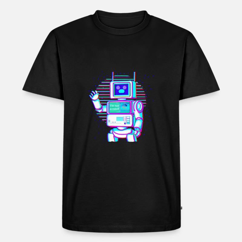 i'm not a robot - Männer Premium Bio T-Shirt - Schwarz