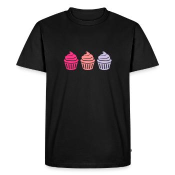 Cupcake - T-shirt Premium bio Homme - noir - Devant - Nico (187cm)