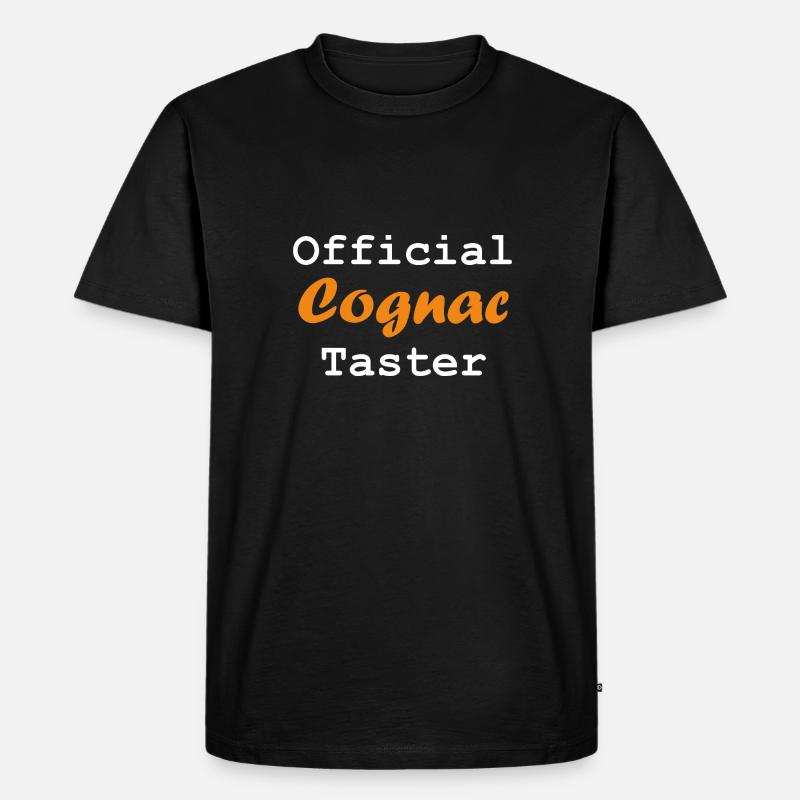 Kognak - Männer Premium Bio T-Shirt - Schwarz