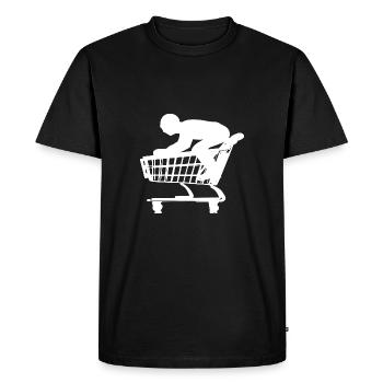 Mauvais homme dans le panier - T-shirt Premium bio Homme - noir - Devant - Nico (187cm)
