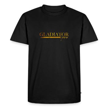 Gladiator - T-shirt Premium bio Homme - noir - Devant - Nico (187cm)