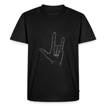 Rock - Men's Premium Organic T-Shirt - black - Front - Nico (187cm)