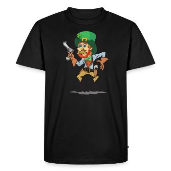 Embrasse-moi je suis irlandais drôle redneck Saint-Patrick - T-shirt Premium bio Homme - noir - Devant - Nico (187cm)