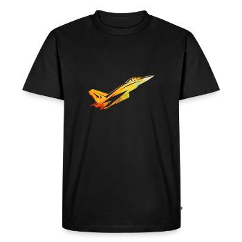 avion de chasse - T-shirt Premium bio Homme - noir - Devant - Nico (187cm)