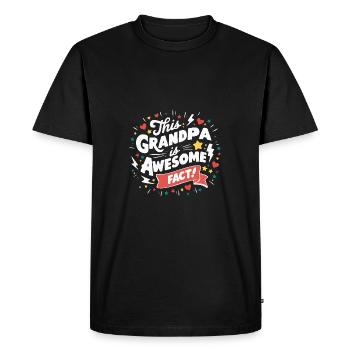 Grand-père est le meilleur et le plus cool grand-père du monde - T-shirt Premium bio Homme - noir - Devant - Nico (187cm)