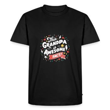 Grand-père est le meilleur et le plus cool grand-père du monde - T-shirt Premium bio Homme - noir - Devant - Nico (187cm)