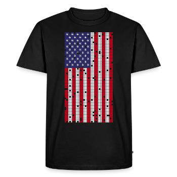 8Bit Retro 4 juillet États-Unis - T-shirt Premium bio Homme - noir - Devant - Nico (187cm)