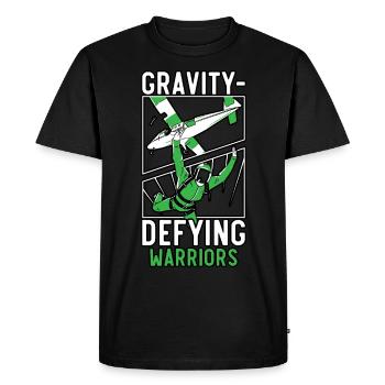 Paratroopers Skydiving Skydiving - Men's Premium Organic T-Shirt - black - Front - Nico (187cm)