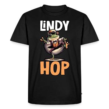 Lindy Hop Dancer Swinging Dancing Swing Dance - Men's Premium Organic T-Shirt - black - Front - Nico (187cm)