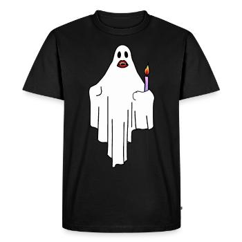 Fantômes, Fantôme, Fantôme, Halloween Horreur, Enfants - T-shirt Premium bio Homme - noir - Devant - Nico (187cm)