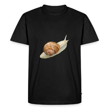 Escargot, escargot de vigne - T-shirt Premium bio Homme - noir - Devant - Nico (187cm)