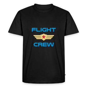 ★ Design colors can be changed ★ Flight crew (badge) - Men's Premium Organic T-Shirt - black - Front - Nico (187cm)