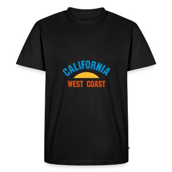 ★ Couleurs de conception modifiables ★ Côte ouest de la Californie - T-shirt Premium bio Homme - noir - Devant - Nico (187cm)