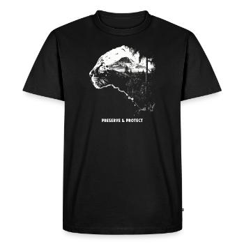 Preserve & Protect Jaguar - Men's Premium Organic T-Shirt - black - Front - Nico (187cm)