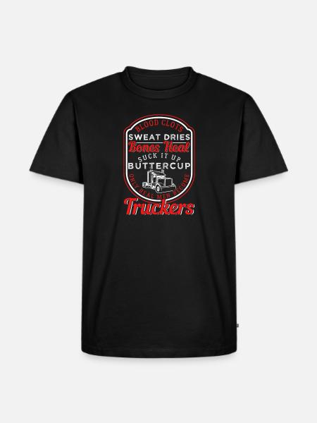 Only Real Men Become Truckers - T-shirt Premium bio Homme - noir