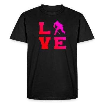 Hockey sur glace masculin Joueurs de hockey sur glace Hockey sur glace Spie - T-shirt Premium bio Homme - noir - Devant - Nico (187cm)