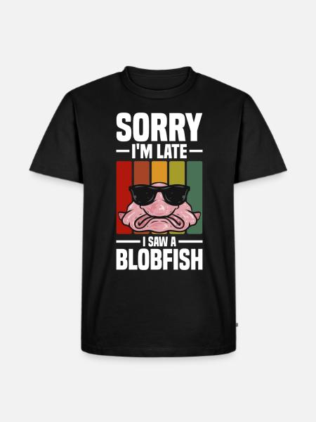 Blobfisch - Männer Premium Bio T-Shirt - Schwarz
