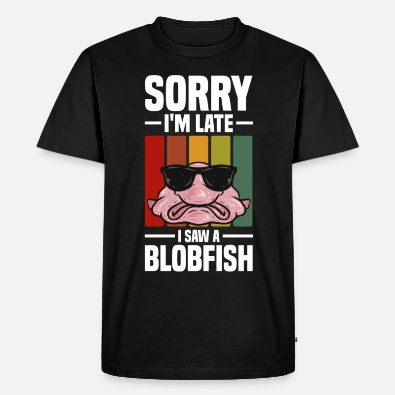 Blobfisch - Männer Premium Bio T-Shirt - Schwarz