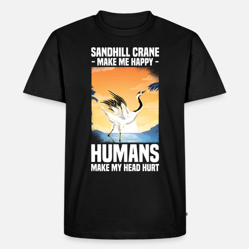 Kanadakranich - Männer Premium Bio T-Shirt - Schwarz