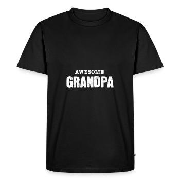 Grandpa Best Angler Baker Buddy Buddy - Men's Premium Organic T-Shirt - black - Front - Nico (187cm)