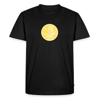 t-shirt tennis cadeau noel - T-shirt Premium bio Homme - noir - Devant - Nico (187cm)