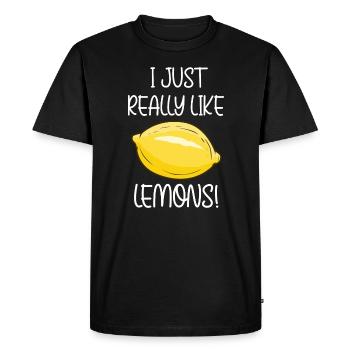 Citrus Fruits Summer Lemonade Vitamins - Men's Premium Organic T-Shirt - black - Front - Nico (187cm)