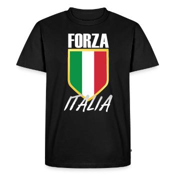 Forza Italia Italie Crest - T-shirt Premium bio Homme - noir - Devant - Nico (187cm)